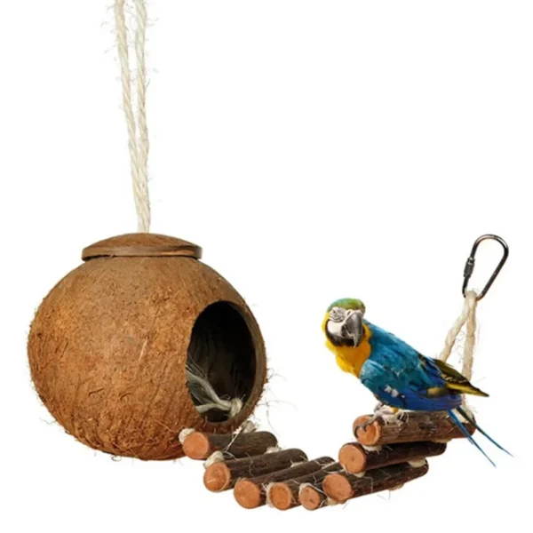 Natural Coconut Shell Bird Nesting House