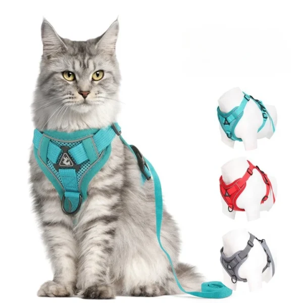 Reflective Cat Harness and Leash Sets